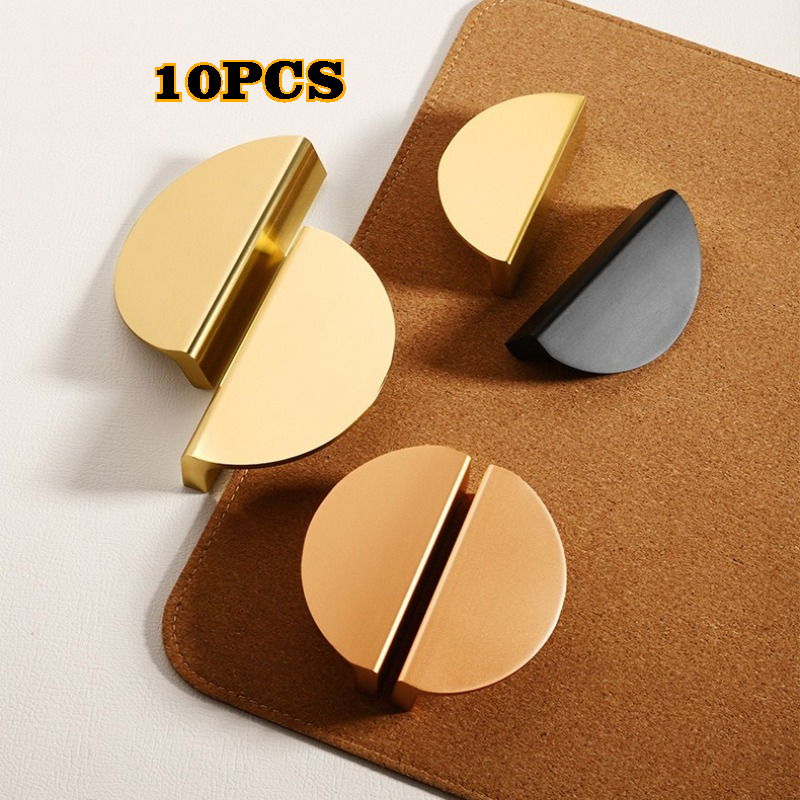 Furniture Hardware Wholesale - 10 قطعة نصف دائرة بسيطة الذهب