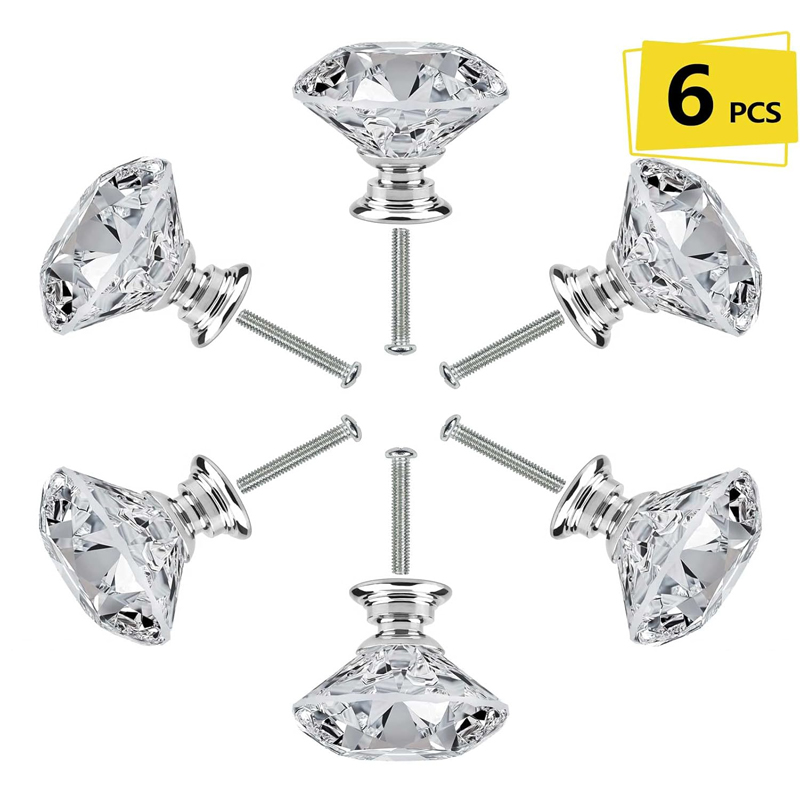 Furniture Hardware Kit - 6 قطع مقابض خزائن مع براغي،